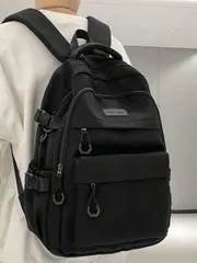 バッグ メンズ バックパック 新しいマルチレイヤーデザインのバックパック、ミニマリストで多用途、大容量のキャンパススタイルのバックパック、学校、旅行、ブックバッグ、学校・大学への入学準備用バッグに適しています