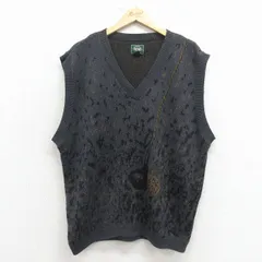 L/古着 ドッカーズ ニット ベスト メンズ 90年代 90s ゴルフ コットン Vネック USA製 濃グレー他 26mar23
