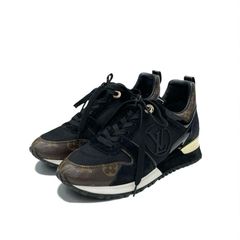 Louis Vuitton スニーカー 37 ブラック 24から24.5 - メルカリ