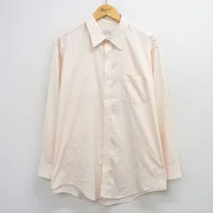 XL/古着 アロー 長袖 シャツ メンズ 90年代 90s 大きいサイズ ロング丈 USA製 薄オレンジストライプ 26mar23