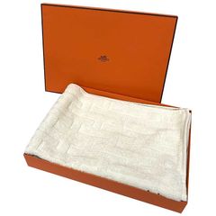 HERMES ゲストタオル ジョーヌ・アムール タオルケット 箱付 エルメス