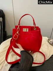 バッグ レディース ハンドルバッグ ミニファッション 無地 ハードウェアロック ショルダークロスボディバッグ、シンプル マルチポケット ハンドバッグ、ショッピング、財布、ショッピング、若い女性、大学生、新入社員、オ