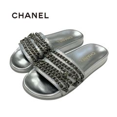 CHANEL サイズ表記「37 1/2C」24センチ程度　ホワイト　サンダル CHANEL サイズ表記「37 1/2C」24センチ程度 ホワイト サンダル - メルカリ