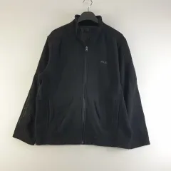 FILA メンズ105 ブラック フリース ジップアップ ジャケット M5416