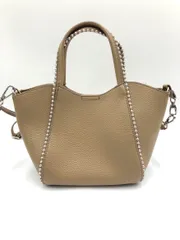 BEAUTY & YOUTH ビューティ&ユース 2way ショルダー ボールチェーン ミニ ハンド バッグ ライトブラウン ■■ レディース