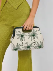 バッグ レディース クラッチバッグ レディース クラッチバッグ、刺繍柄、ビーズ、ファッショナブル、エレガント、シンプル、パーソナライズ、多用途、ビーチ、バケーション、ホリデー、夏、シーサイド、ビーチパーティー、デー