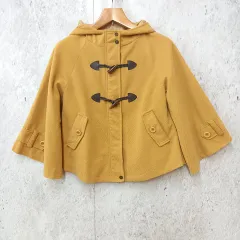 Lovetoxic ラブトキシック ダッフルコート シンプル ラッパ袖 アウター カジュアル キャメル Mサイズ ◇、〇☆