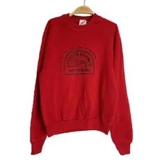 【中古】　JERZEES　スウェット　長袖　プリント　丸首　トレーナー　キッズ　古着　/5497
