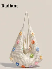 バッグ レディース ショルダーバッグ 夏新作 カジュアル ストロートートバッグ、大容量 レディース ショルダーバッグ、夏、ビーチ