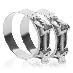 Archnote マフラーバンド ステンレス マフラー バンド パイプ クランプ サイレンサー 固定 汎用 車 バイク 2個 セット 64-67mm [64-67mm]