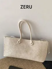 バッグ レディース ハンドルバッグ 2025年新作 ニッチ通勤用 編み込みトートバッグ、ファッション性と多機能性を兼ね備えた大容量ショルダーバッグ