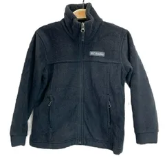 【中古】　Columbia　フリース　ジャケット　アウター　ハイネック　フルジップ　無地　アウトドア　キッズ　古着　/5498