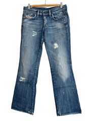 DIESEL distressed denim bootcut jeans for women, size 29 (equivalent to M) [ZY7]