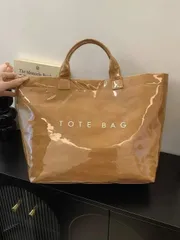 バッグ レディース トートバッグ 大容量ファッションカジュアルショルダーバッグ、防水ジェリーバッグ、ハンドバッグ、レトロストリートスタイルハイエンドトートバッグ、アウトドアキャンプパーティー収納バッグ、トラベルビジ