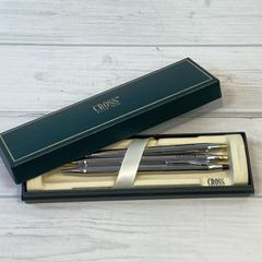 CROSS ボールペン シャープペンシルセット6601 12Kゴールド シルバー