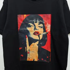 新品 パルプフィクション Tシャツ Pulp Fiction 名作 映画 オールディーズ ムービーTシャツ Tシャツ Lサイズ ブラック メンズ ユニセックス 半袖 夏物 夏服 プリント グラフィック 90年代 クライム スリラー アカデミー賞 タバコ USAのサムネイル