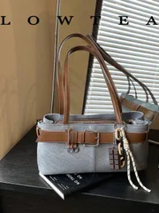 バッグ レディース ショルダーバッグ 1個 低めのティー色 PUレザーショルダーバッグ、レディース レトロファッション スクエアハンドバッグ 上部ダブルハンドル、ジッパー開閉、旅行、ショッピング、デート、レディース