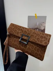 バッグ レディース クラッチバッグ レディース クラッチバッグ、ファッショナブルなヒョウ柄 スクエアバッグ、フラップカバー ハンドバッグ