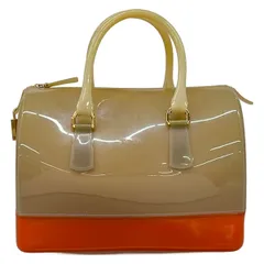FURLA(フルラ) ハンドバッグ キャンディバッグ ベージュ×オレンジ