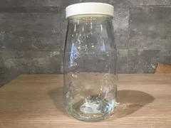 122   ガラス瓶　キャニスター　フルーツ柄　　1500ml  梅仕事　送料無料