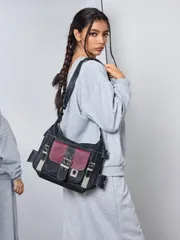 バッグ レディース ショルダーバッグ 大容量 テクスチャード ハンドバッグ、PUレザー 2トーンカラー ショルダーバッグ、レディース通勤用ホーボーバッグ ミュージックフェスギフト