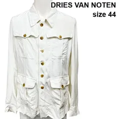 ◆ ドリスヴァンノッテン DRIES VAN NOTEN サファリジャケット 白 コットン 44 XS～Sサイズ相当 メンズ S6D380のサムネイル
