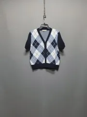 赤黄緑 アーガイル カーディガン