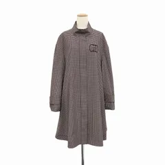 未使用品 2024SS FOXEY フォクシー コート レイニーウォーク 千鳥格子 ウォータープルーフ ダークブラウン×ピンク 38 44436-NSCOEのサムネイル