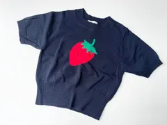 CHILD WOMAN 綿リリヤンいちごインターシャ半袖プルオーバーのサムネイル