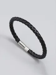 ジュエリー メンズ ブレスレット 1個 PU ポリウレタン ブレイドブレスレット 袖口 リストバンド 編み込み ラップ ブレスレット ヴィンテージ カフブレスレット フレンドシップ カップルブレスレット 男性用 女