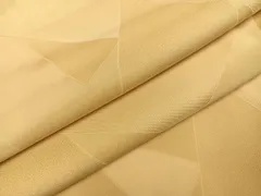 平和屋着物●上質な色無地　幾何学地紋　蜂蜜色　正絹　逸品　AABH5384ph 平和屋着物○上質な色無地 幾何学地紋 蜂蜜色 正絹 逸品 AABH5384ph