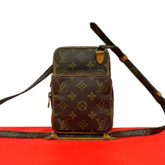 極 美品 LOUIS VUITTON ルイヴィトン ヴィンテージ ミニ アマゾン モノグラム レザー ショルダーバッグ ポシェット ブラウン 27588