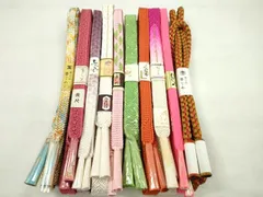 平和屋着物●和装小物　帯締め10本セット　礼装用　丸組　長尺あり　金糸　逸品　未使用　CABF7313ju