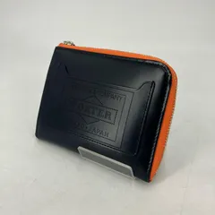 【イオン広店】 中古 PORTER | ポーター 長財布 PS LEATHER WALLET GLASS LEATHER Ver. 384-02952 オレンジ 【124】
