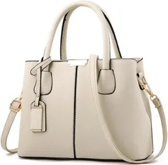 ORIJIRI カバン レディース ハンドバッグ レディースバッグ ショルダーバッグ 人気 大容量 2way 女性 可愛い PUレザー (ホワイト)