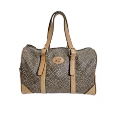 ニナリッチ ミニボストン アニマル柄 ハンドバッグ NINA RICCI ブラウン