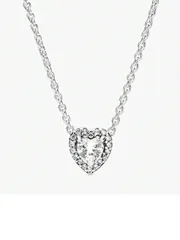 ジュエリー レディース ネックレス ハート型インレイネックレス 100%純銀製チャームネックレス スネークチェーン適合、ブランドオリジナル ペンダント 女性用 ハンドメイド ジュエリーギフト 結婚式ネックレス ファ