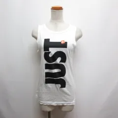 ナイキ NIKE スポーツウェア タンクトップ L 白 ホワイト JUST DO IT プリント トレーニング