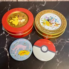 ポケモン お菓子缶 マグネット付き 2点セット 缶のみ ピカチュウ イーブイ  小物入れのサムネイル