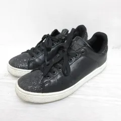 ダイアナ DIANA +diana プラスダイアナ BL42503 スニーカー シューズ グリッター 22.5cm 黒 ブラック 靴 レースアップ 箱付き