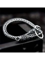 ジュエリー メンズ ブレスレット 1個 レトロバイキング キール チェーン メタルブレスレット メンズファッション パーソナライズ クールなモーターサイクル ロックライダー ジュエリー ギフト