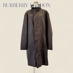 BURBERRY LONDON バーバリー ロンドン スタンドカラーコート ノバチェック ライナー付 ダークブラウン メンズ LL相当のサムネイル