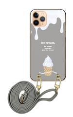 iPhone 17e 아이폰 17e 스마트 폰 케이스 스마트 폰 숄더 소프트 크림 파스텔 컬러 아이스크림 귀여운 가죽 벨트 스트랩 조절 가능 130cm 컬러 06
