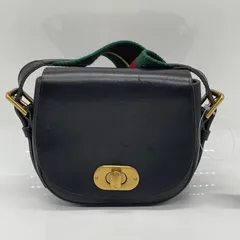 BN8460□ポロラルフローレン POLO RALPH LAUREN ショルダーバッグ ポシェット レザー×キャンバス ブラック ターンロック ミニバッグ