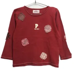 【中古】　PINK HOUSE　スウェット　長袖　トレーナー　クルーネック　ワッペン　キッズ　古着　/3343のサムネイル