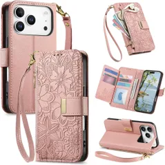 TOO&SOO 対応 iphone17promax ケース 手帳型 肩掛け iphone 17 pro max ケース ショルダー スマホケース アイホン17プロマックス 斜めがけ 人気 アイフォン17promax 携帯カバー 花柄 斜め掛け 女性 肩がけ