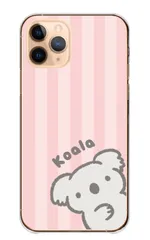 iPhone 17e ケース カバー アイフォン17e スマホケース ハードケース コアラ こあら 動物 あにまる シンプル パステルカラー ストライプ 可愛い かわいい ゆるい カラー01