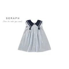 【SALE】【40%OFF】Seraph ／ セラフ 子供服 　セーラーカラーマリンワンピース 女の子　2024SS