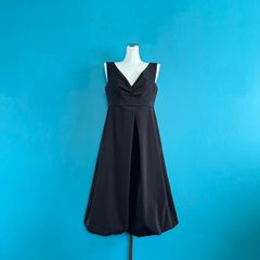 美品 フォクシーニューヨーク カシュクール バルーンワンピース 黒
