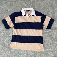 L 90s ポロ ラルフローレン 半袖 ラグビーシャツ